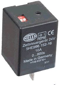 996152161 24 Volt Hella 10 Amp SPDT Time Delay Relay Adjustable from 0-900 Seconds
