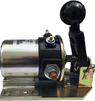 12 Volt Solenoid & Emergency Start Handle Use in Diesel Engines Driving Centrifugal Fire Pumps.