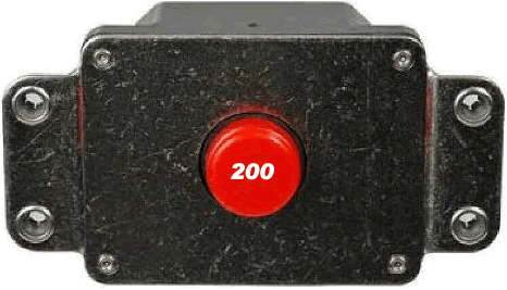 KLIXON 7855-6-200 - 200 Amp,Weatherproof Marine, RV , Military Circuit Breaker.